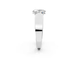 White gold Oval Cut Cut Diamond Channel Set Solitaire Ring with Four-Prong Setting_449