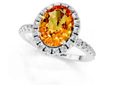 White gold Oval Cut Cut Diamond Floral Halo Engagement Ring with Pavé Band and Prong Setting_1