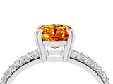 White gold Oval Cut Cut Diamond Milgrain Marquise Band with Prong Setting_16
