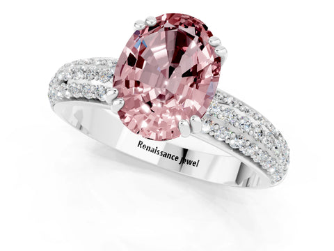 White gold Oval Cut Cut Diamond Milgrain Marquise Band with Prong Setting_1