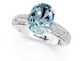 White gold Oval Cut Cut Diamond Milgrain Marquise Band with Prong Setting_1