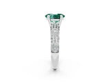 White gold Oval Cut Cut Diamond Milgrain Marquise Band with Prong Setting_2