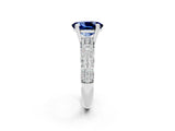 White gold Oval Cut Cut Diamond Milgrain Marquise Band with Prong Setting_2