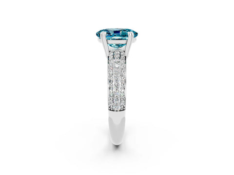 White gold Oval Cut Cut Diamond Milgrain Marquise Band with Prong Setting_2