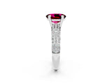 White gold Oval Cut Cut Diamond Milgrain Marquise Band with Prong Setting_2