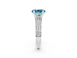 White gold Oval Cut Cut Diamond Milgrain Marquise Band with Prong Setting_2