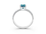 White gold Oval Cut Cut Diamond Milgrain Marquise Band with Prong Setting_3