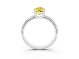 White gold Oval Cut Cut Diamond Milgrain Marquise Band with Prong Setting_3