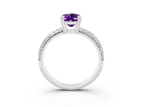 White gold Oval Cut Cut Diamond Milgrain Marquise Band with Prong Setting_3