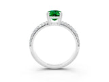 White gold Oval Cut Cut Diamond Milgrain Marquise Band with Prong Setting_3