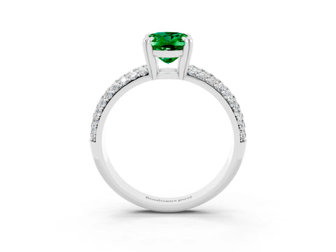 White gold Oval Cut Cut Diamond Milgrain Marquise Band with Prong Setting_3