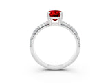 White gold Oval Cut Cut Diamond Milgrain Marquise Band with Prong Setting_3