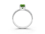 White gold Oval Cut Cut Diamond Milgrain Marquise Band with Prong Setting_3