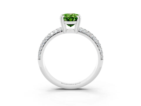 White gold Oval Cut Cut Diamond Milgrain Marquise Band with Prong Setting_3