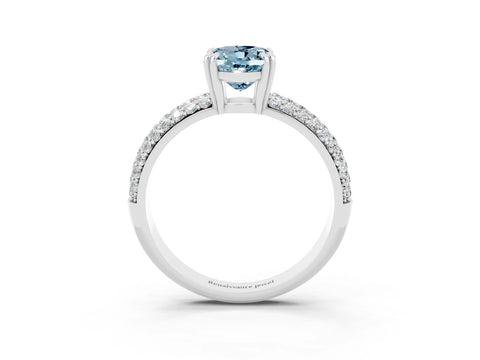 White gold Oval Cut Cut Diamond Milgrain Marquise Band with Prong Setting_3