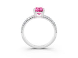 White gold Oval Cut Cut Diamond Milgrain Marquise Band with Prong Setting_3
