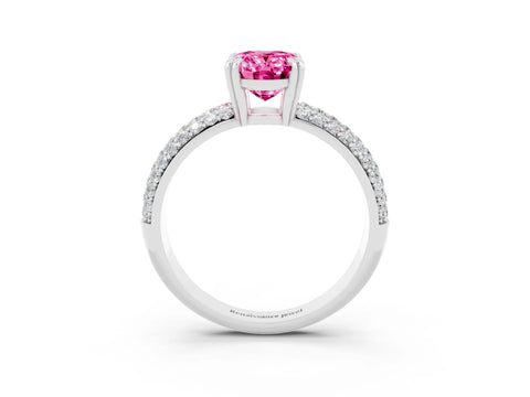 White gold Oval Cut Cut Diamond Milgrain Marquise Band with Prong Setting_3