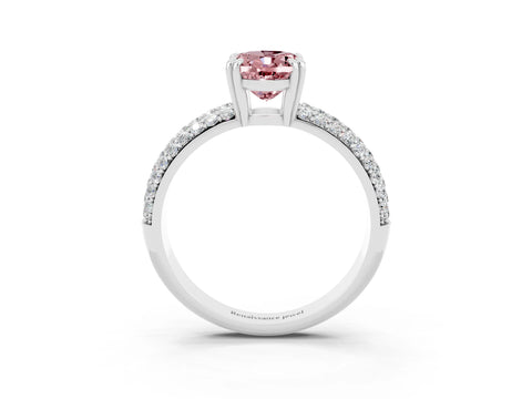 White gold Oval Cut Cut Diamond Milgrain Marquise Band with Prong Setting_3