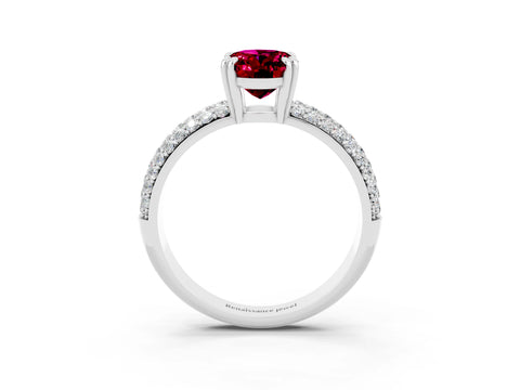 White gold Oval Cut Cut Diamond Milgrain Marquise Band with Prong Setting_3