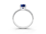 White gold Oval Cut Cut Diamond Milgrain Marquise Band with Prong Setting_3