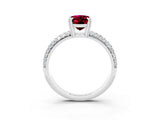 White gold Oval Cut Cut Diamond Milgrain Marquise Band with Prong Setting_3