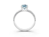 White gold Oval Cut Cut Diamond Milgrain Marquise Band with Prong Setting_3