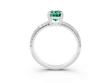 White gold Oval Cut Cut Diamond Milgrain Marquise Band with Prong Setting_3