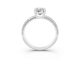 White gold Oval Cut Cut Diamond Milgrain Marquise Band with Prong Setting_3