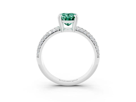 White gold Oval Cut Cut Diamond Milgrain Marquise Band with Prong Setting_3