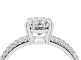 White gold Oval Cut Cut Diamond Milgrain Marquise Band with Prong Setting_4