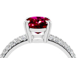 White gold Oval Cut Cut Diamond Milgrain Marquise Band with Prong Setting_4