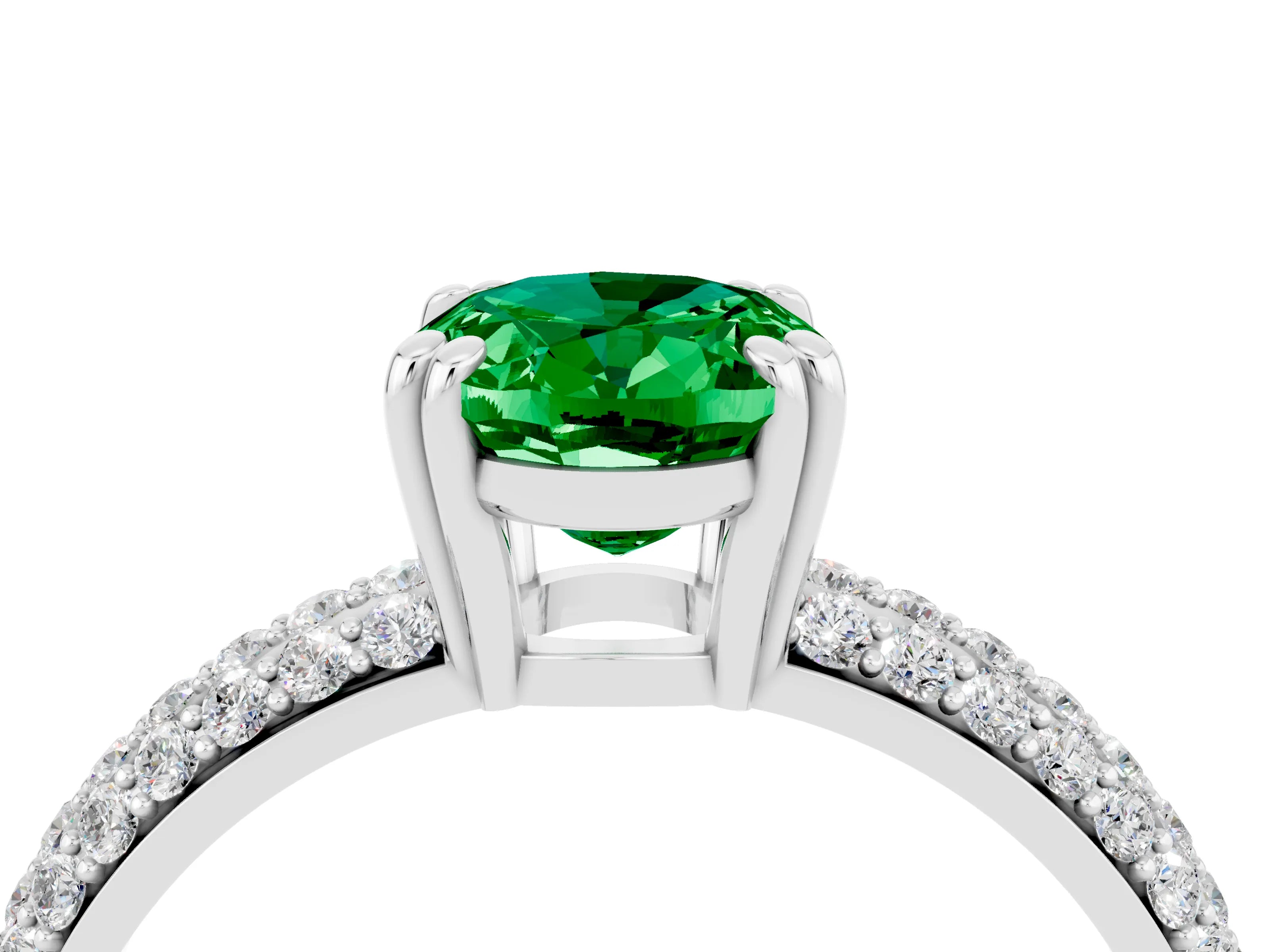 White gold Oval Cut Cut Diamond Milgrain Marquise Band with Prong Setting_4