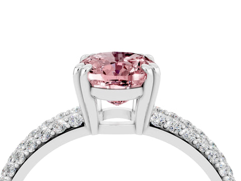 White gold Oval Cut Cut Diamond Milgrain Marquise Band with Prong Setting_4