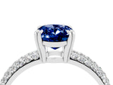 White gold Oval Cut Cut Diamond Milgrain Marquise Band with Prong Setting_4
