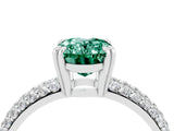 White gold Oval Cut Cut Diamond Milgrain Marquise Band with Prong Setting_4