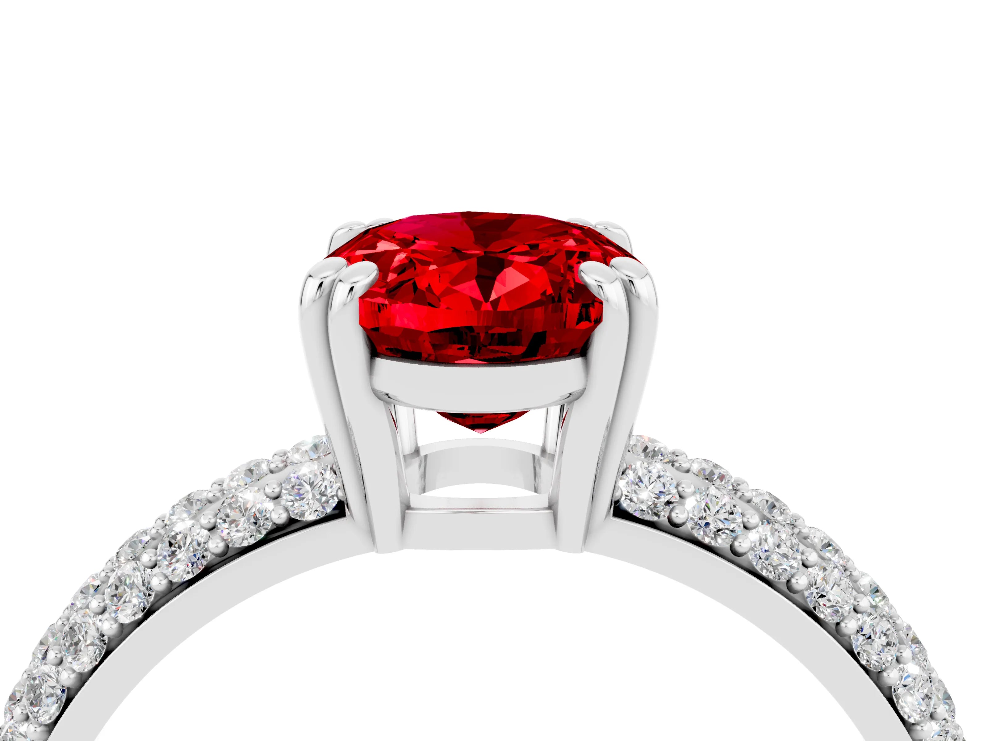 White gold Oval Cut Cut Diamond Milgrain Marquise Band with Prong Setting_4