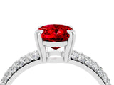 White gold Oval Cut Cut Diamond Milgrain Marquise Band with Prong Setting_4