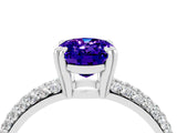 White gold Oval Cut Cut Diamond Milgrain Marquise Band with Prong Setting_4