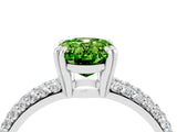 White gold Oval Cut Cut Diamond Milgrain Marquise Band with Prong Setting_4
