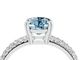 White gold Oval Cut Cut Diamond Milgrain Marquise Band with Prong Setting_4