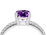 White gold Oval Cut Cut Diamond Milgrain Marquise Band with Prong Setting_4
