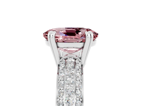 White gold Oval Cut Cut Diamond Milgrain Marquise Band with Prong Setting_5