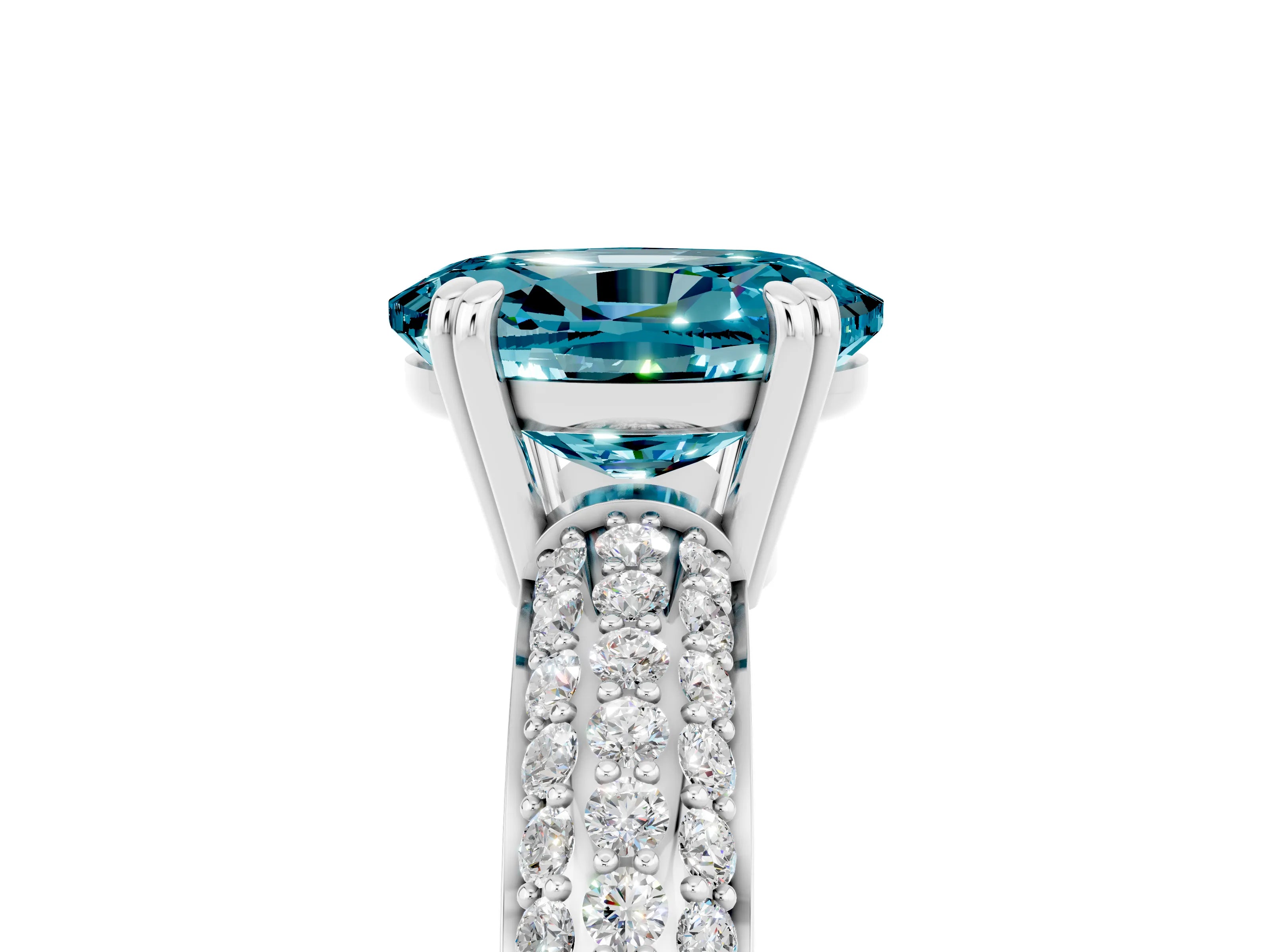 White gold Oval Cut Cut Diamond Milgrain Marquise Band with Prong Setting_5