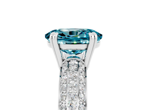 White gold Oval Cut Cut Diamond Milgrain Marquise Band with Prong Setting_5