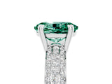 White gold Oval Cut Cut Diamond Milgrain Marquise Band with Prong Setting_5