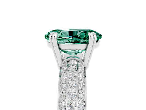 White gold Oval Cut Cut Diamond Milgrain Marquise Band with Prong Setting_5