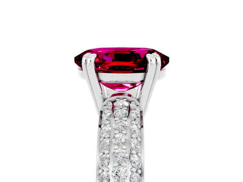 White gold Oval Cut Cut Diamond Milgrain Marquise Band with Prong Setting_5