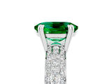 White gold Oval Cut Cut Diamond Milgrain Marquise Band with Prong Setting_5