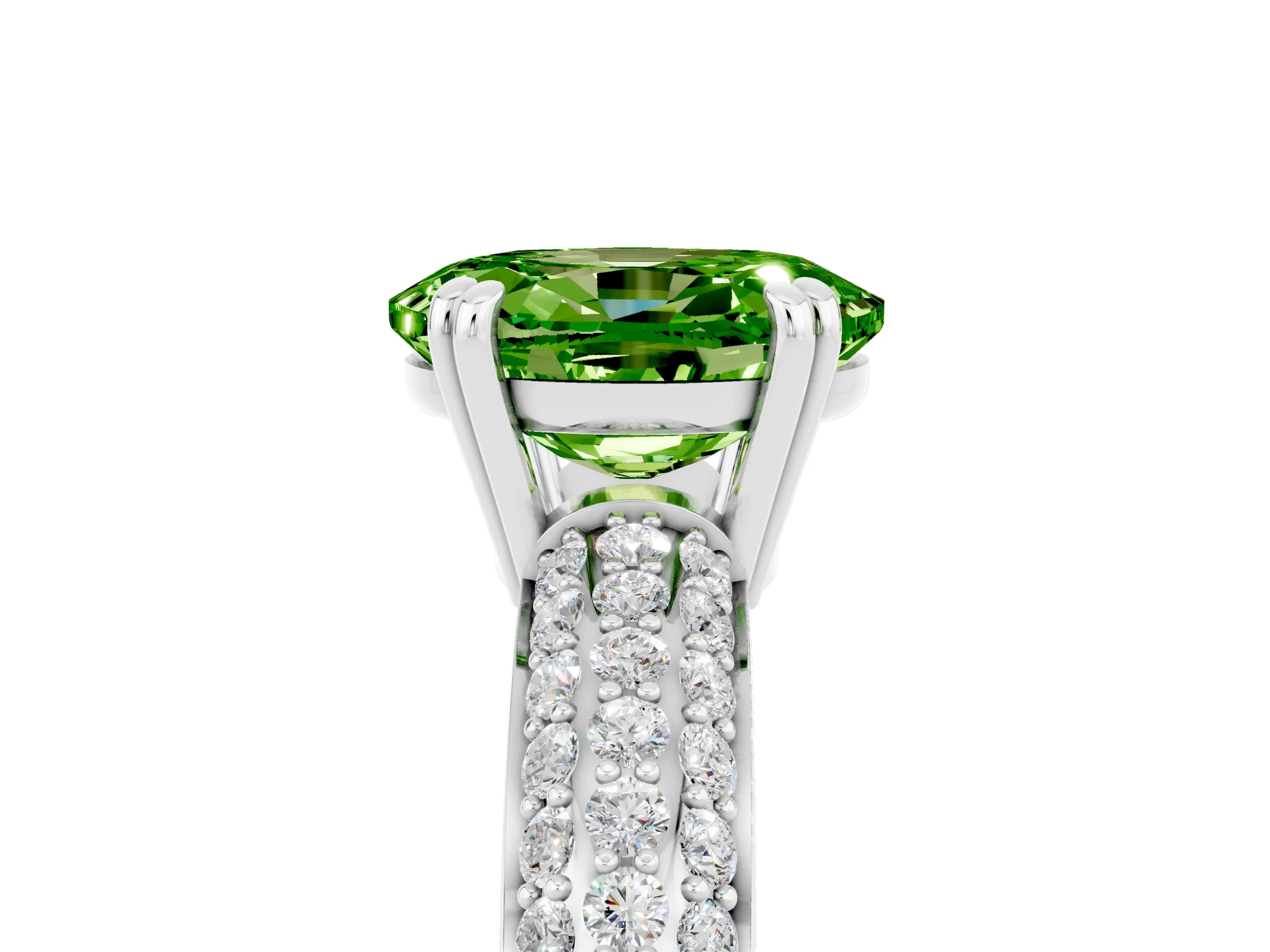 White gold Oval Cut Cut Diamond Milgrain Marquise Band with Prong Setting_5