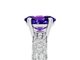 White gold Oval Cut Cut Diamond Milgrain Marquise Band with Prong Setting_5